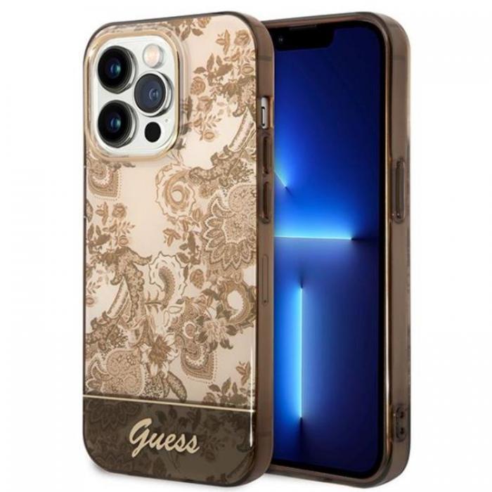 Guess - GUESS iPhone 14 Pro Max Skal Porcelain Collection - Ocher