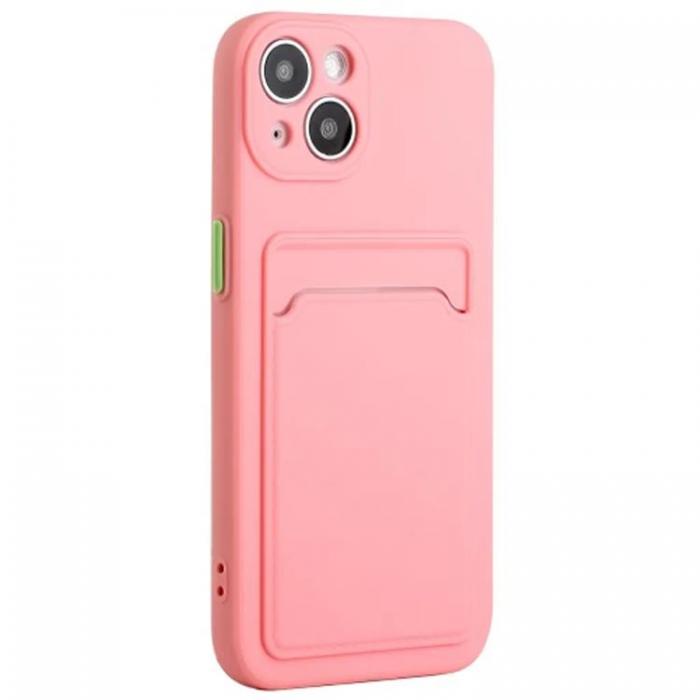 Taltech - iPhone 15 Mobilskal Korthllare TPU - Rosa