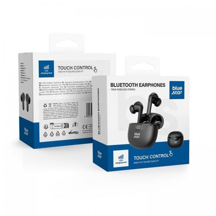 Blue Star - Blue Star Trdlsa In-Ear Hrlurar TWS T60 - Svart