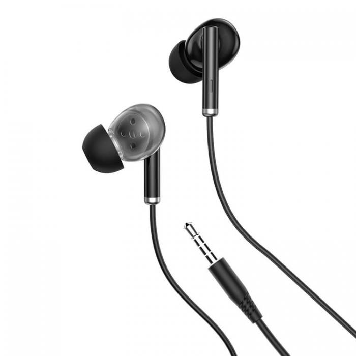 XO - XO In-Ear Trdbundna Hrlurar Jack 3.5mm EP67 - Svart