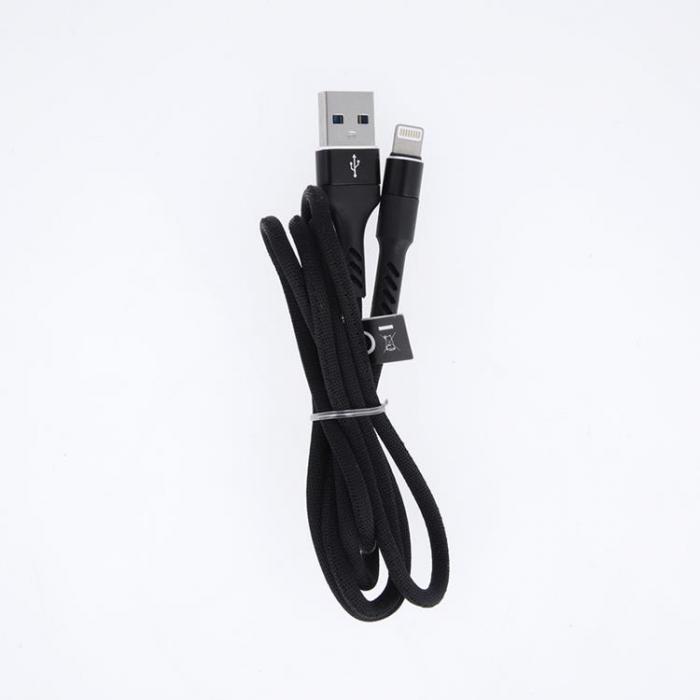 Maxlife - Maxlife USB-A till Lightning kabel 1m 2A MXUC-01 - Svart