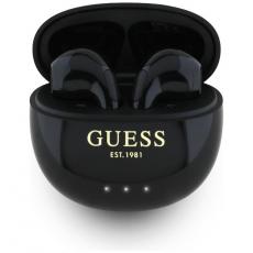 Guess - Guess TWS In-Ear Hörlurar Glossy Effect Egg Shape Printed Logo - Svart