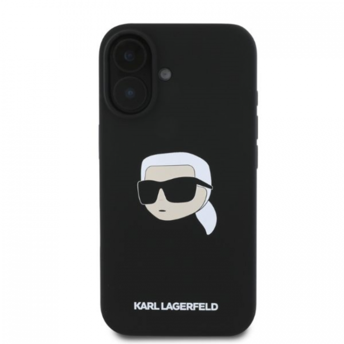 KARL LAGERFELD - KARL LAGERFELD iPhone 16 Mobilskal Magsafe Silikon Karl Head Print