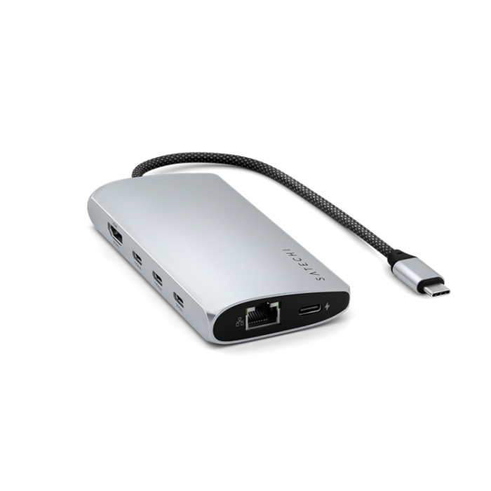 Satechi - Satechi USB-C Multiport HUB 8K med Ethernet V3 - Silver