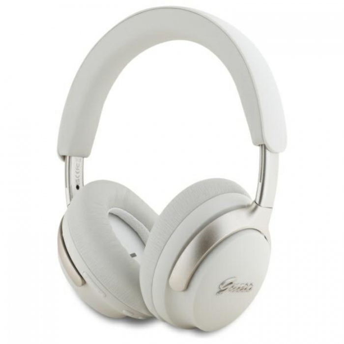 Guess - Guess Bluetooth On-Ear ANC Hrlurar Metal Script Logo - Beige