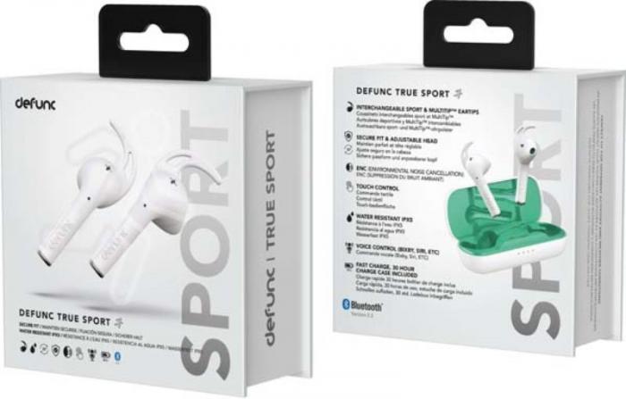 DeFunc - Defunc In-Ear Hrlurar Trdlsa Bluetooth 5.2 True Sport - Vit