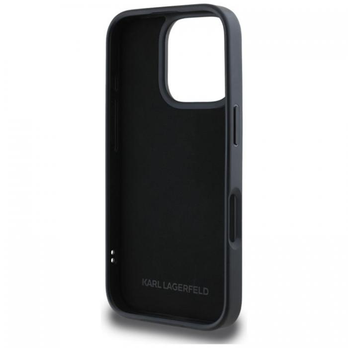 KARL LAGERFELD - Karl Lagerfeld iPhone 16 Pro Mobilskal 3D Rubber Double Heads - Svart