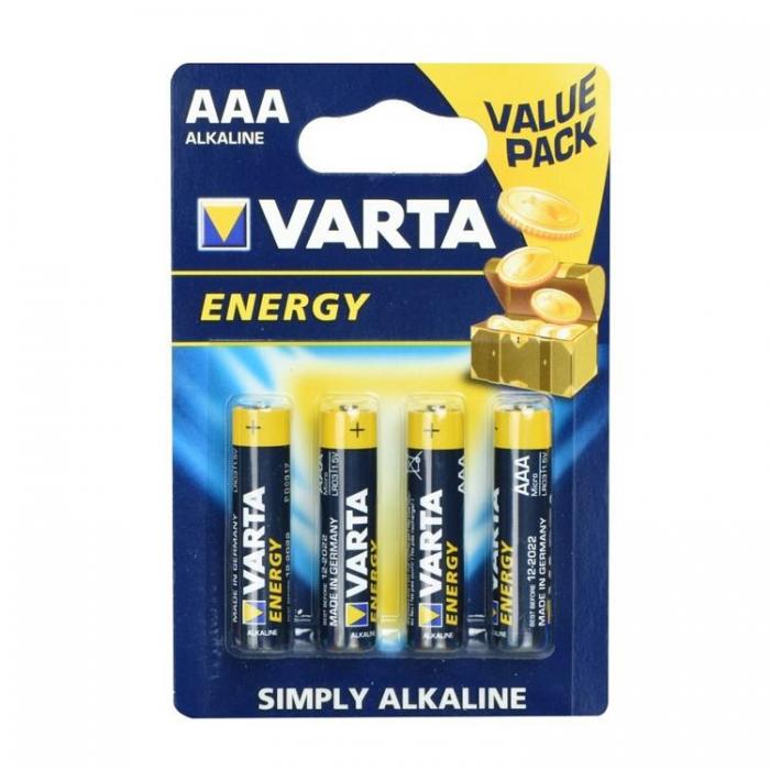 VARTA - Varta 4-st Alkaliskt Batteri R3 (AAA) Energy