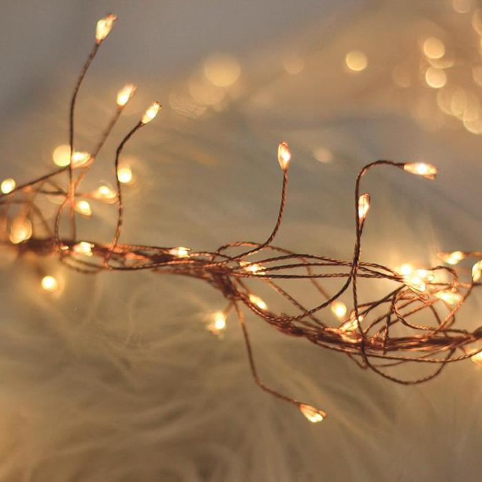 Forever Light - Forever String light Copper Twig 480LED 3m + 5m Kabel - Varm Vit