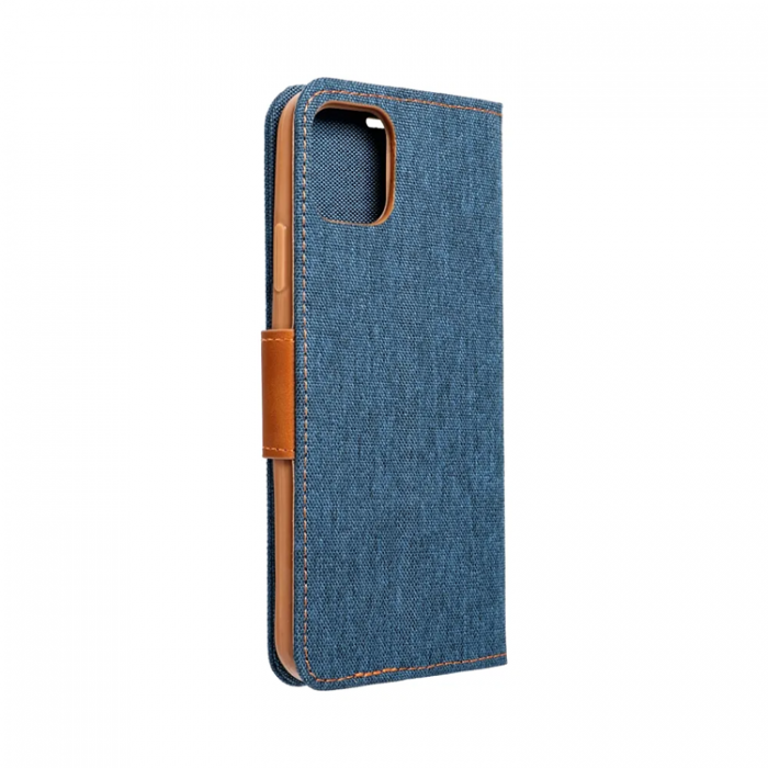 A-One Brand - iPhone 16 Plnboksfodral Canvas - Marinbl