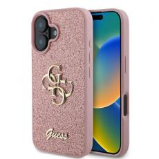 Guess - Guess iPhone 16 Mobilskal Fixed Glitter Big 4G - Rosa