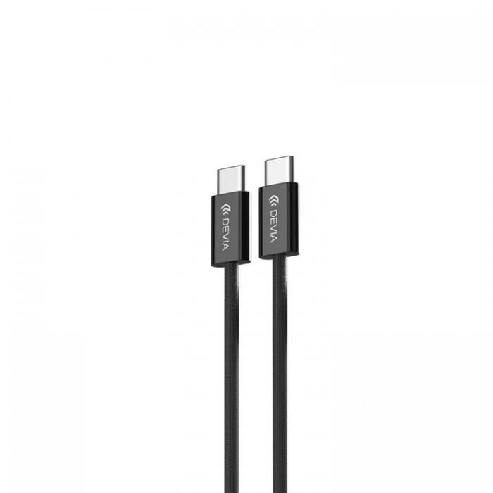 Devia - Devia USB-C Till USB-C 60W Kabel 3A 1m Smart EC325 PD - Svart