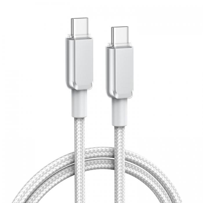 XO - XO USB-C Till USB-C 60W 0.35m Kabel PD NB-Q250B - Vit