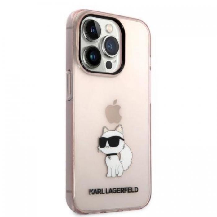 KARL LAGERFELD - Karl Lagerfeld iPhone 14 Pro Mobilskal Ikonik Choupette - Rosa