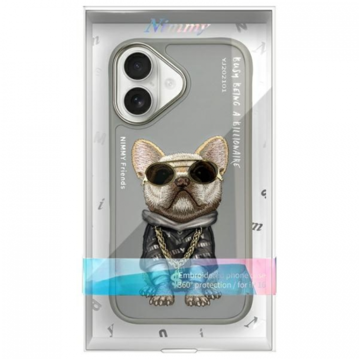 NIMMY - Nimmy iPhone 16 Mobilskal Glasses Cool Dog - Gr