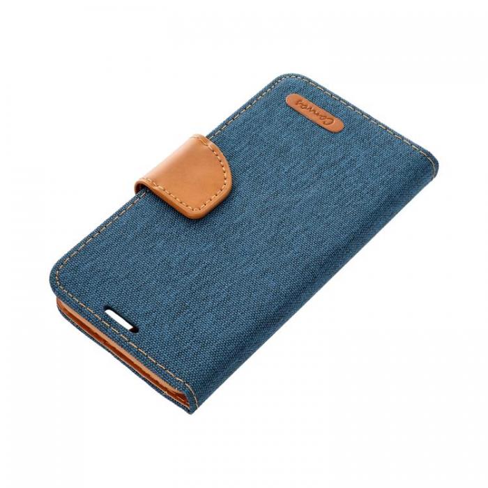 A-One Brand - CANVAS Plnboksfodral Fr Galaxy A34 5G - Marinbl