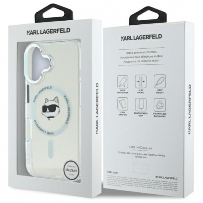 KARL LAGERFELD - Karl Lagerfeld iPhone 16 Plus Mobilskal MagSafe IML Choupette