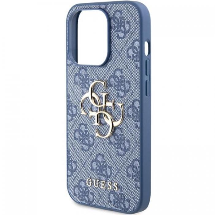 Guess - Guess iPhone 15 Pro Mobilskal Big Metall Logo - Bl