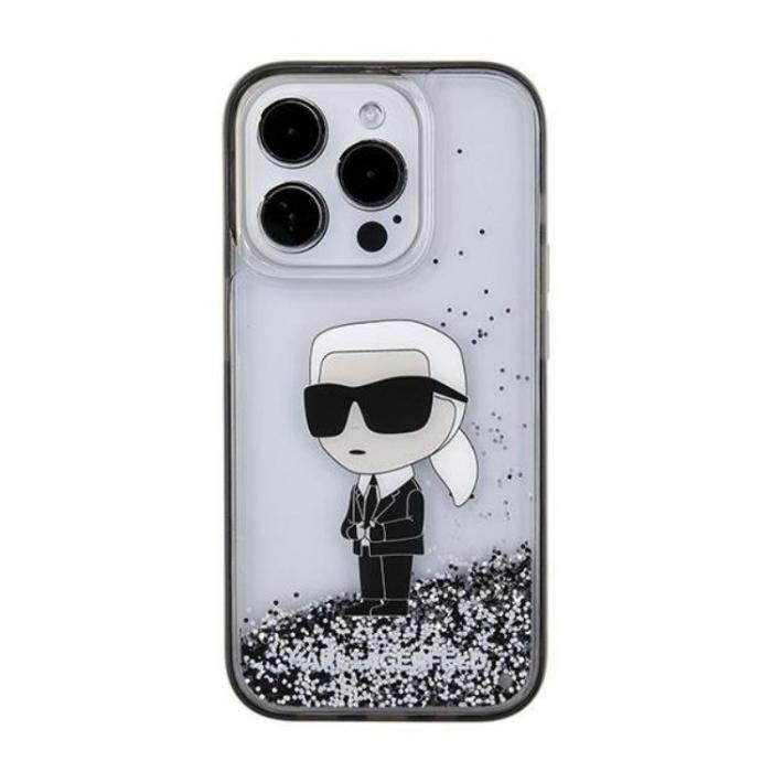 KARL LAGERFELD - Karl Lagerfeld iPhone 15 Pro Max Mobilskal Liquid Glitter Ikonik