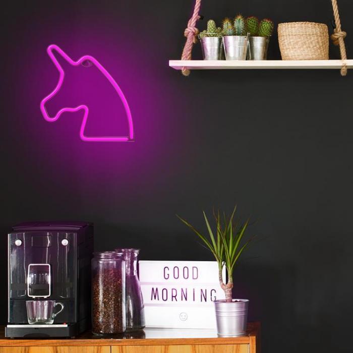 Forever Light - Forever Light LED Neon UNICORN Bat + USB FLNE01 - Rosa