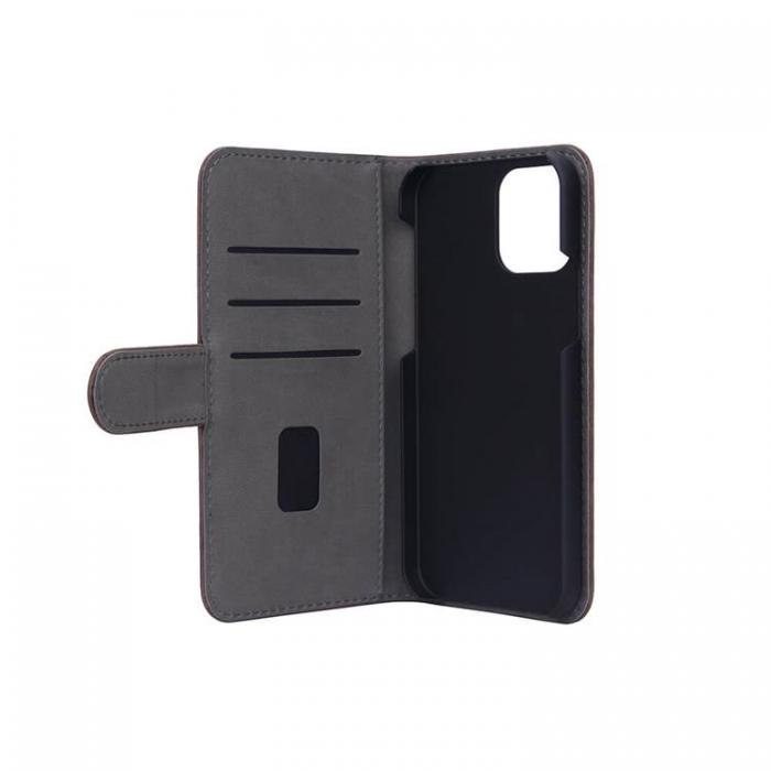 GEAR - GEAR MobilPlnboksfodral Nubuck PU iPhone 12 / 12 Pro - Brun