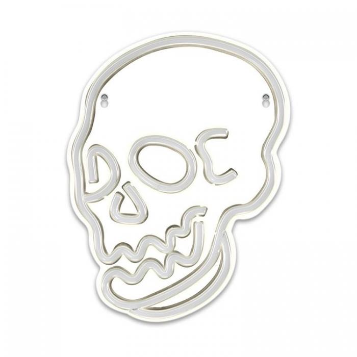 Forever Light - Forever Light Neon LED PLEXI SKULL FPNE07X - Vit