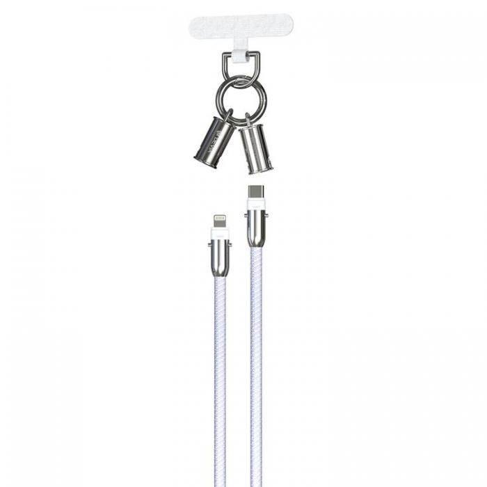 Devia - Devia 2in1 USB-C till Lightning 27W 1.2m Kabel Lanyard - Lila