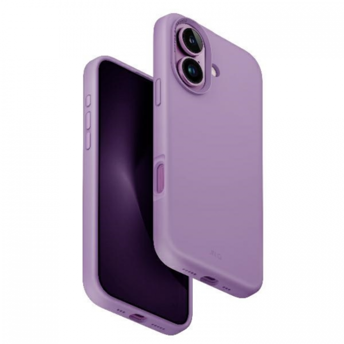 UNIQ - Uniq iPhone 16 Mobilskal Magsafe Lino Hue - Grape Rosa