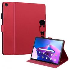 A-One Brand - Lenovo Tab M10 GEN 3 Fodral Kortplatser PU-läder - Röd