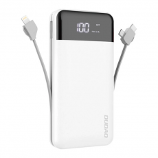 Dudao - Dudao Powerbank K1Pro 20000mAh med inbyggda Kablar - Vit