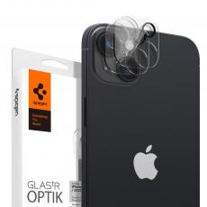 Spigen - Spigen [2-PACK] iPhone 14/14 Plus Linsskydd Härdat glas Optik.tr - Clear