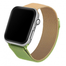 Beline - Beline Apple Watch (42/44/45/49mm) Armband Steel - Grön/Gold