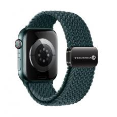 Forcell - Forcell Apple Watch (38/40/41mm) Armband Magnetic Nylon - Mörkgrön