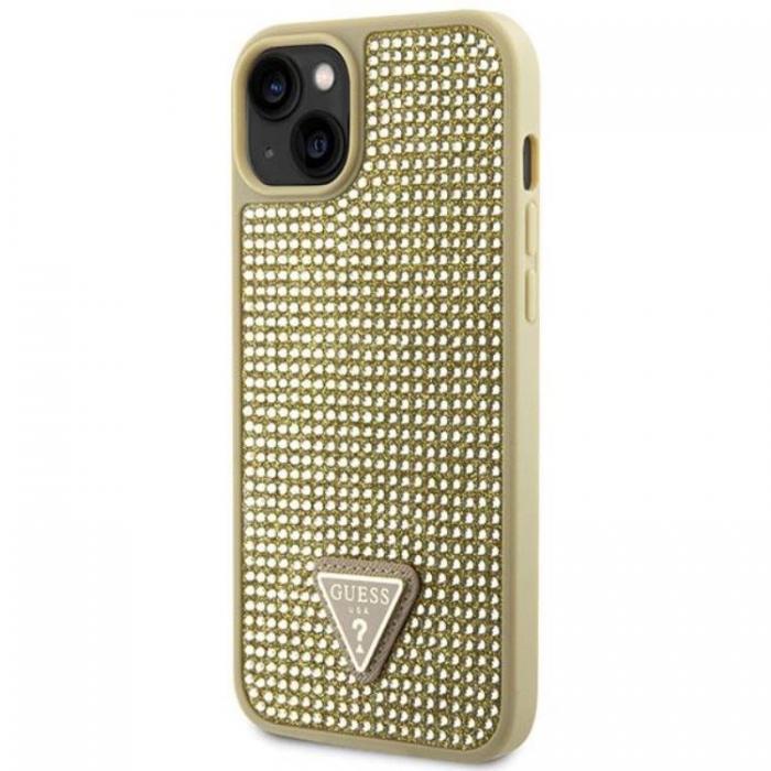 Guess - Guess iPhone 14 Mobilskal Rhinestone Triangle - Guld