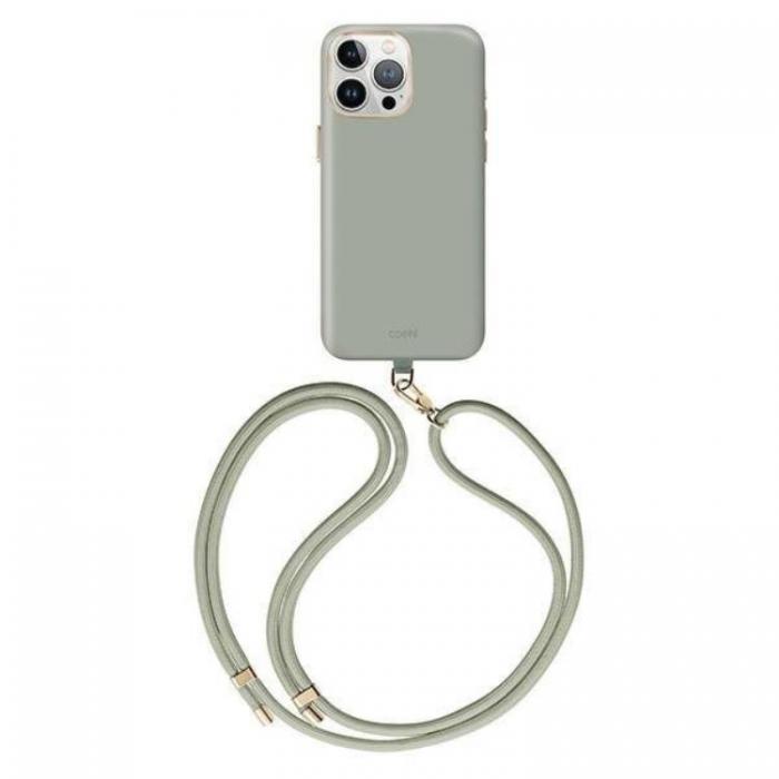 UNIQ - UNIQ iPhone 15 Pro Max Halsbandsskal Magsafe Coehl Creme - Sage