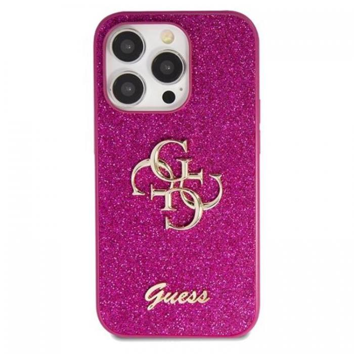 Guess - Guess iPhone 15 Pro Max Mobilskal Glitter Script Big - Lila