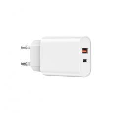 WIWU - WIWU Snabbladdare 20W USB Till USB-C Wi-U002 PD QC - Vit