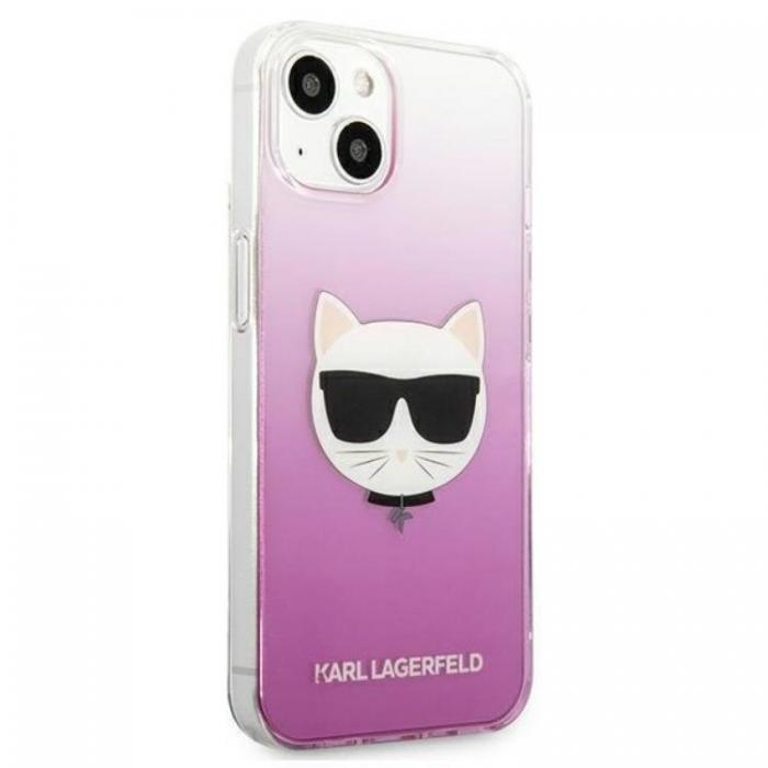 KARL LAGERFELD - Karl Lagerfeld iPhone 13 mini Skal Choupette Head - Rosa