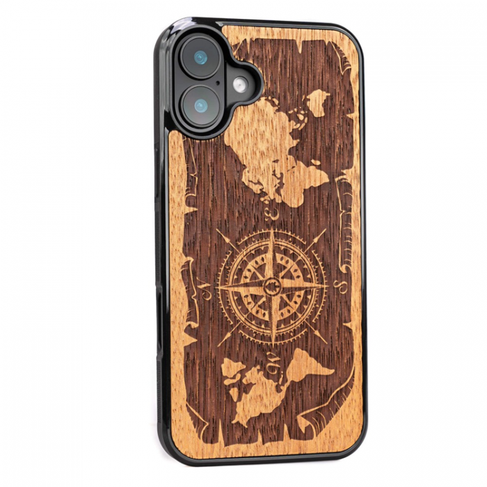 Bewood - Bewood iPhone 16 Plus Mobilskal Compass Merbau