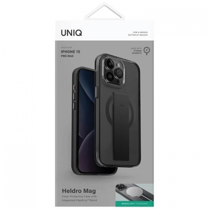 UNIQ - UNIQ iPhone 15 Pro Max Mobilskal MagSafe Heldro - Svart