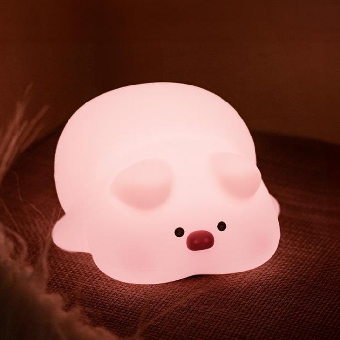 Forever Light - Forever LED Nattlampa Sleepy Pig FNL-09 - Rosa