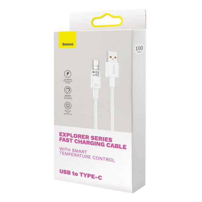 BASEUS - Baseus USB Till USB-C Kabel 100W 1m Smart Temperature Control