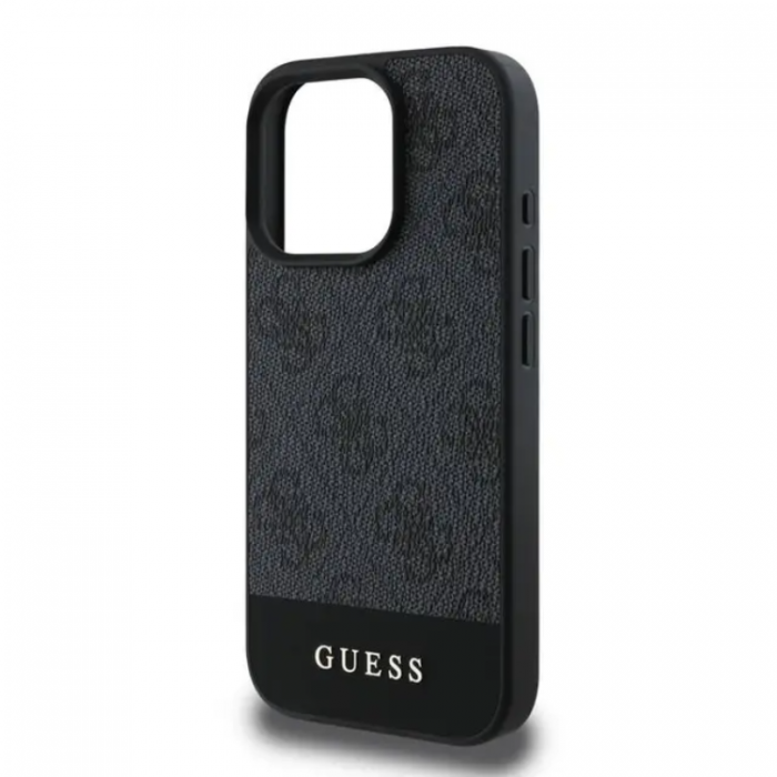 Guess - Guess iPhone 16 Pro Max Mobilskal 4G Bottom Stripe - Svart