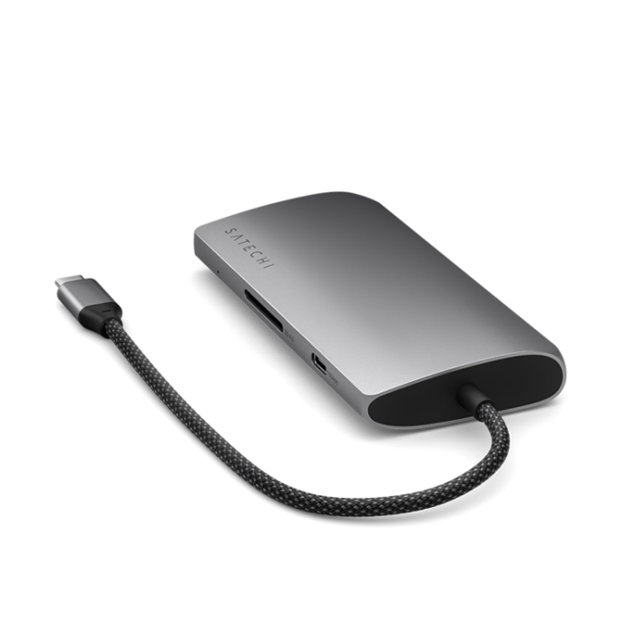 Satechi - Satechi USB-C Multiport HUB 8K med Ethernet V3 - Rymdgr