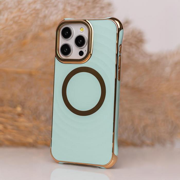 A-One Brand - iPhone 11 Mobilskal Magsafe Circle Glam - Mintgrn