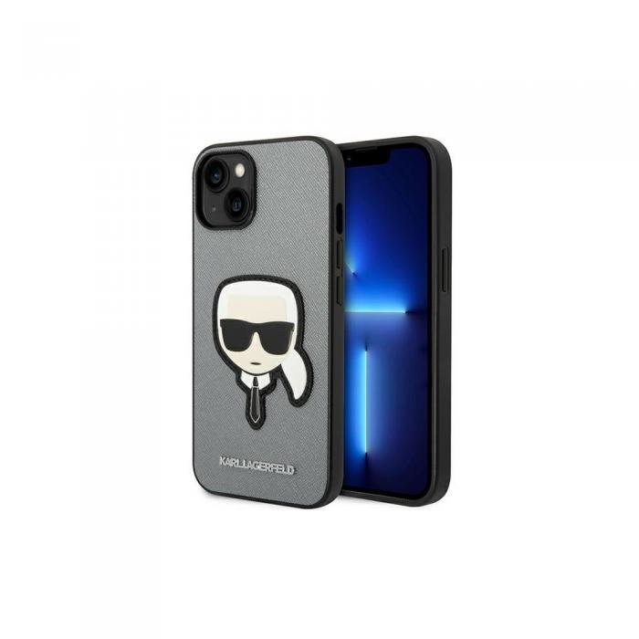 KARL LAGERFELD - Karl Lagerfeld iPhone 14 Saffiano Silver Skal