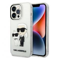 KARL LAGERFELD - Karl Lagerfeld iPhone 14 Pro Skal IML GLIT NFT Karl & Choupette - Clear