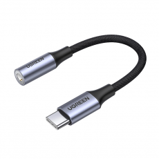 Ugreen - Ugreen Adapter USB-C till Audio Miniuttag 3.5 mm för Hörlurar - Grå