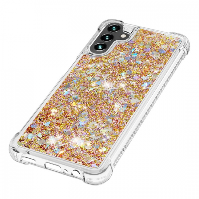 A-One Brand - Galaxy A54 5G Mobilskal YB Quicksand Glitter TPU - Guld