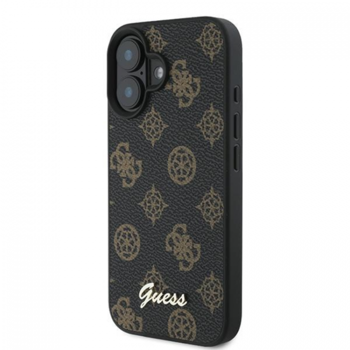 Guess - Guess iPhone 16 Plus Mobilskal Magsafe Peony Script - Svart